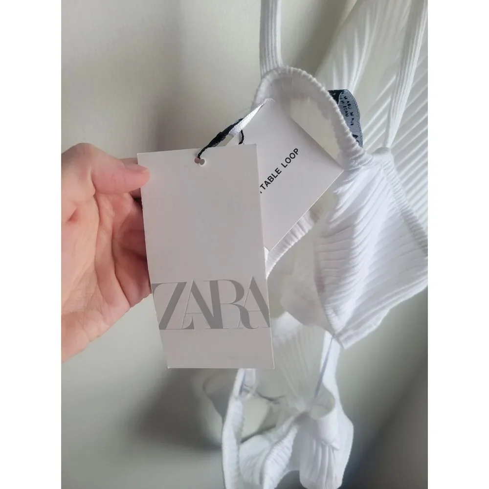 White ZARA Medium M Bodysuit